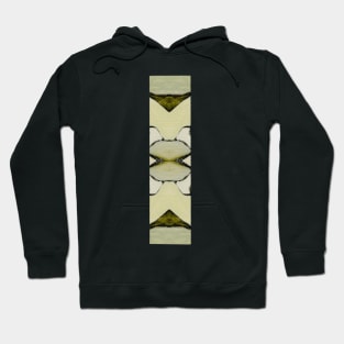 Letter I Monogram Initial Olive Green Pearl White Aesthetic Abstract Pattern Painting On Canvas Hoodie